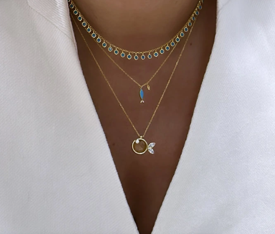 Citrine Fish Necklace