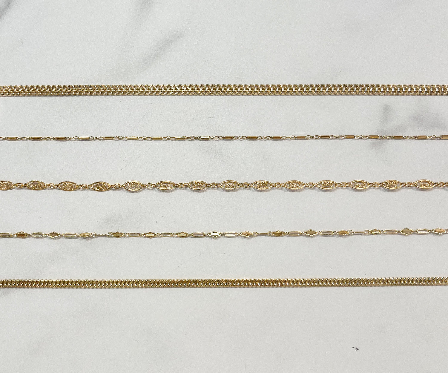 mixed gold chain