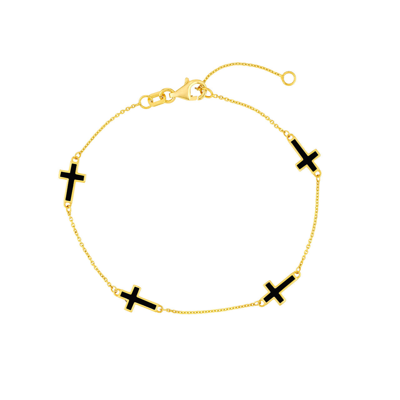 Black Cross Bracelet