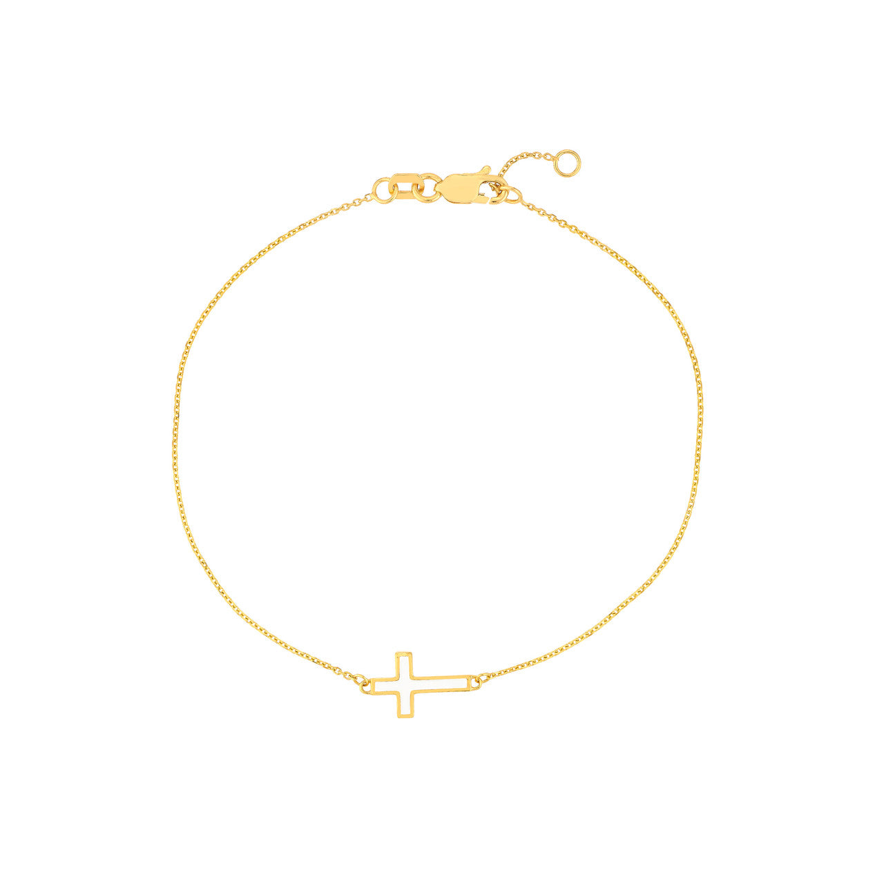 White Single Cross Bracelet