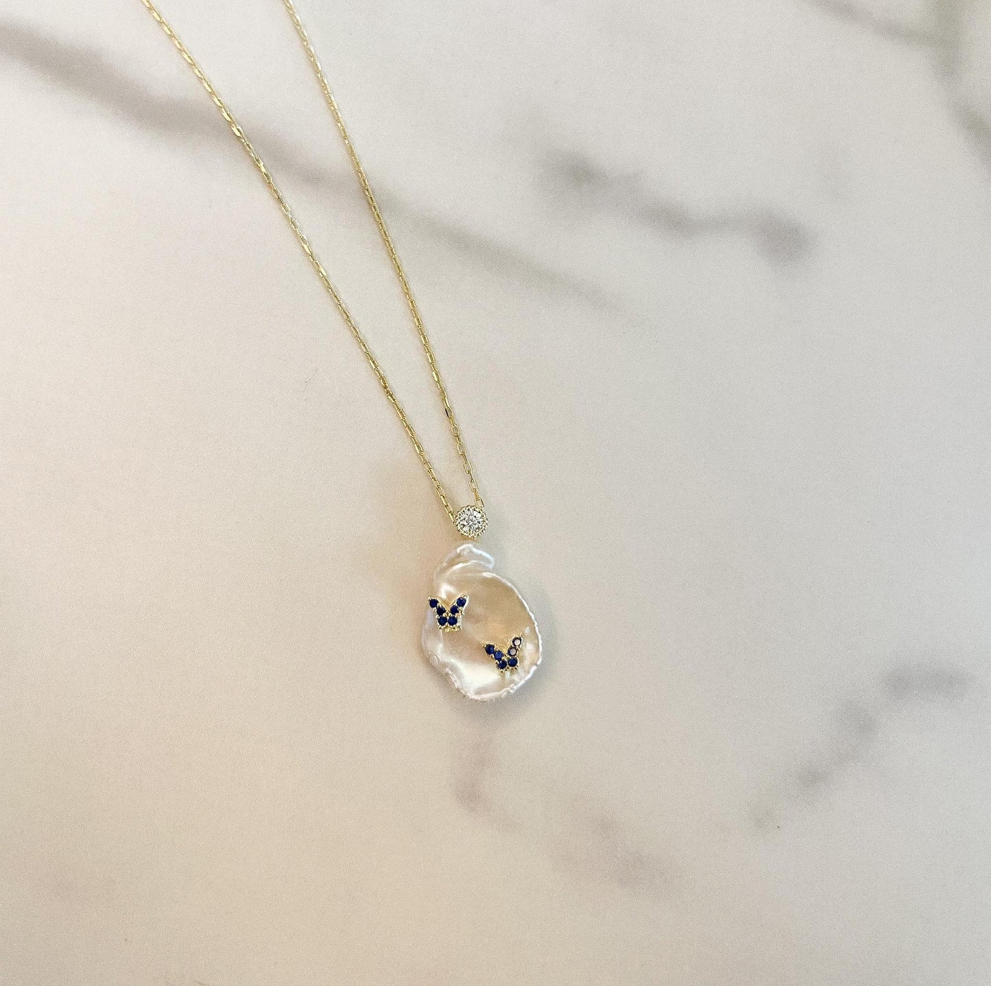 Blue Butterflies Necklace