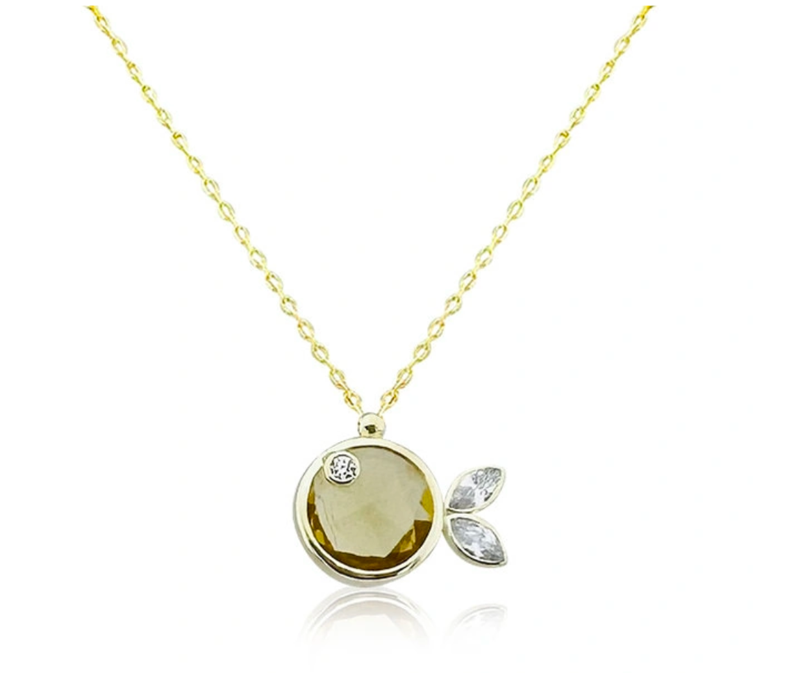 Citrine Fish Necklace