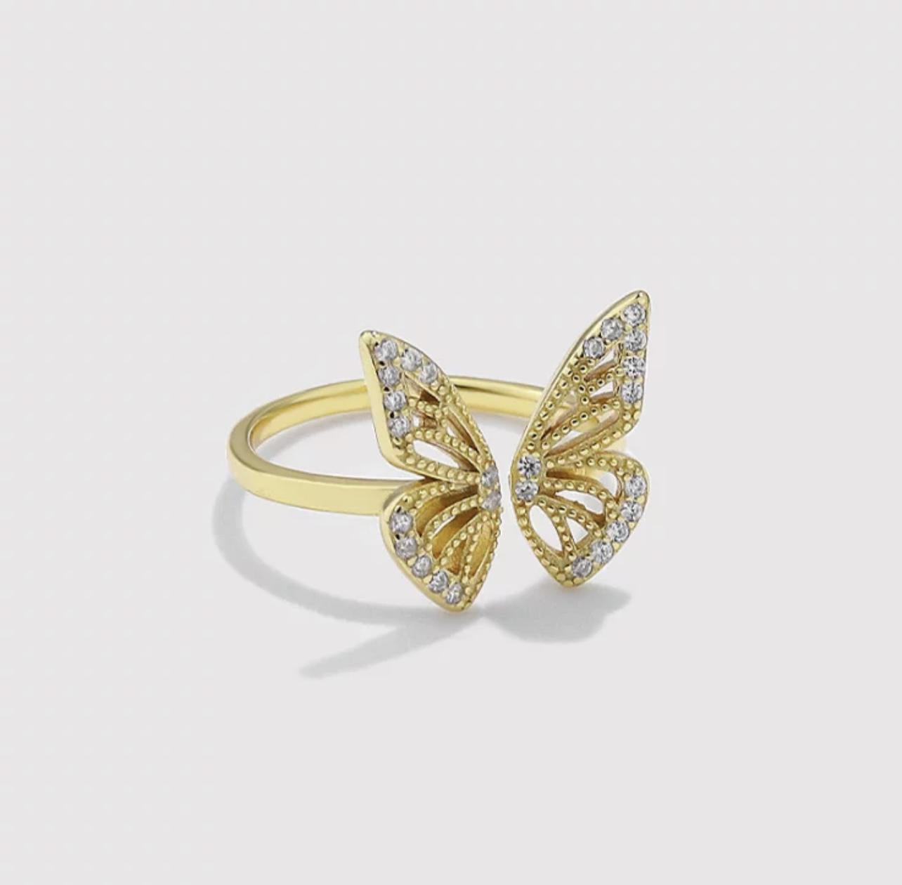 Sterling Silver Butterfly Ring