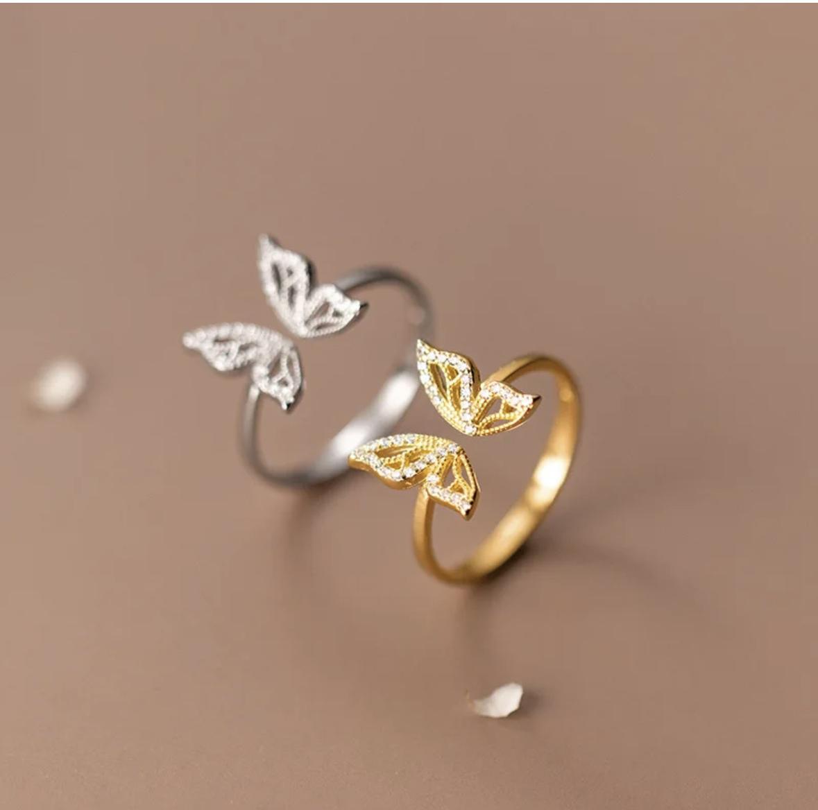 Sterling Silver Butterfly Ring