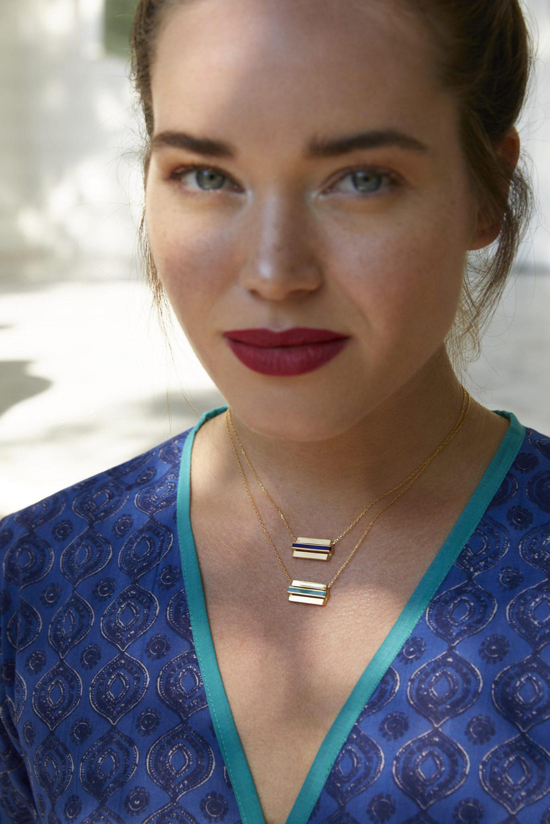 Turquoise Enamelled Necklace