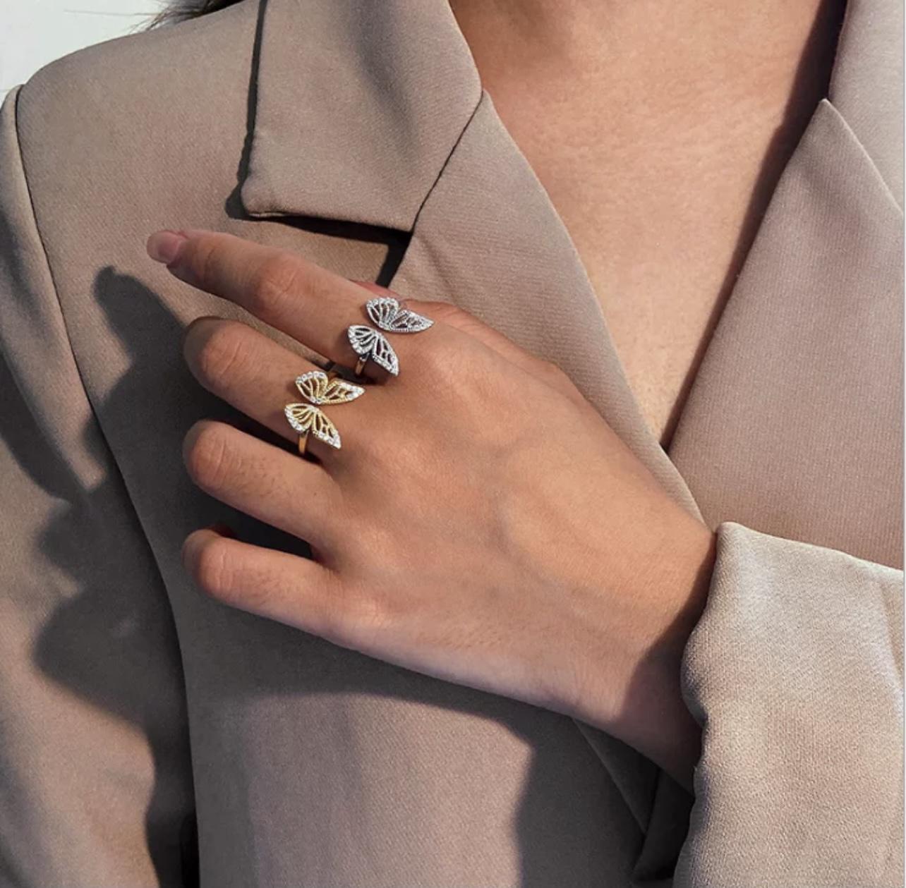 Sterling Silver Butterfly Ring