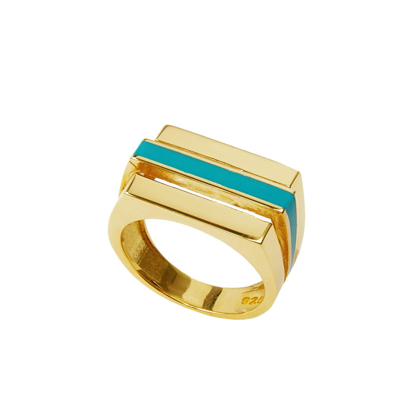 Turquoise Enamel Ring