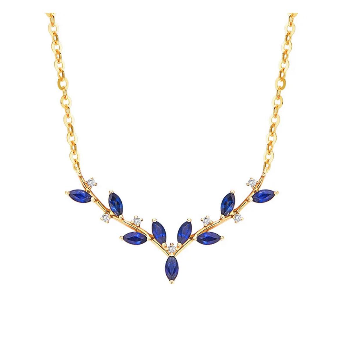 Blue Leaf Necklace