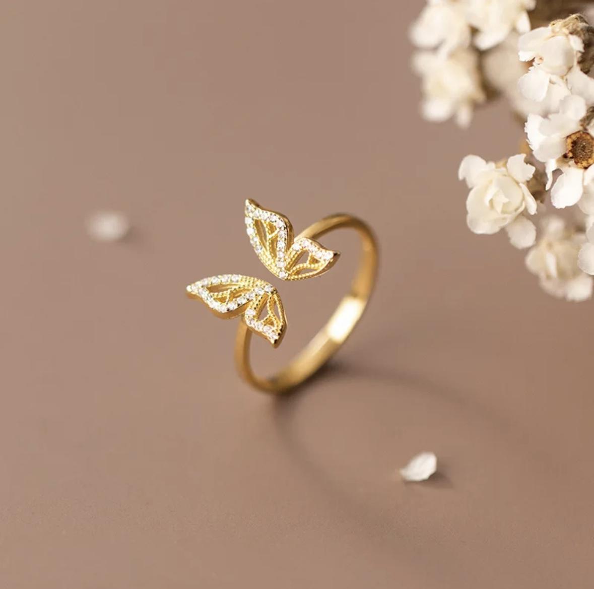 Sterling Silver Butterfly Ring