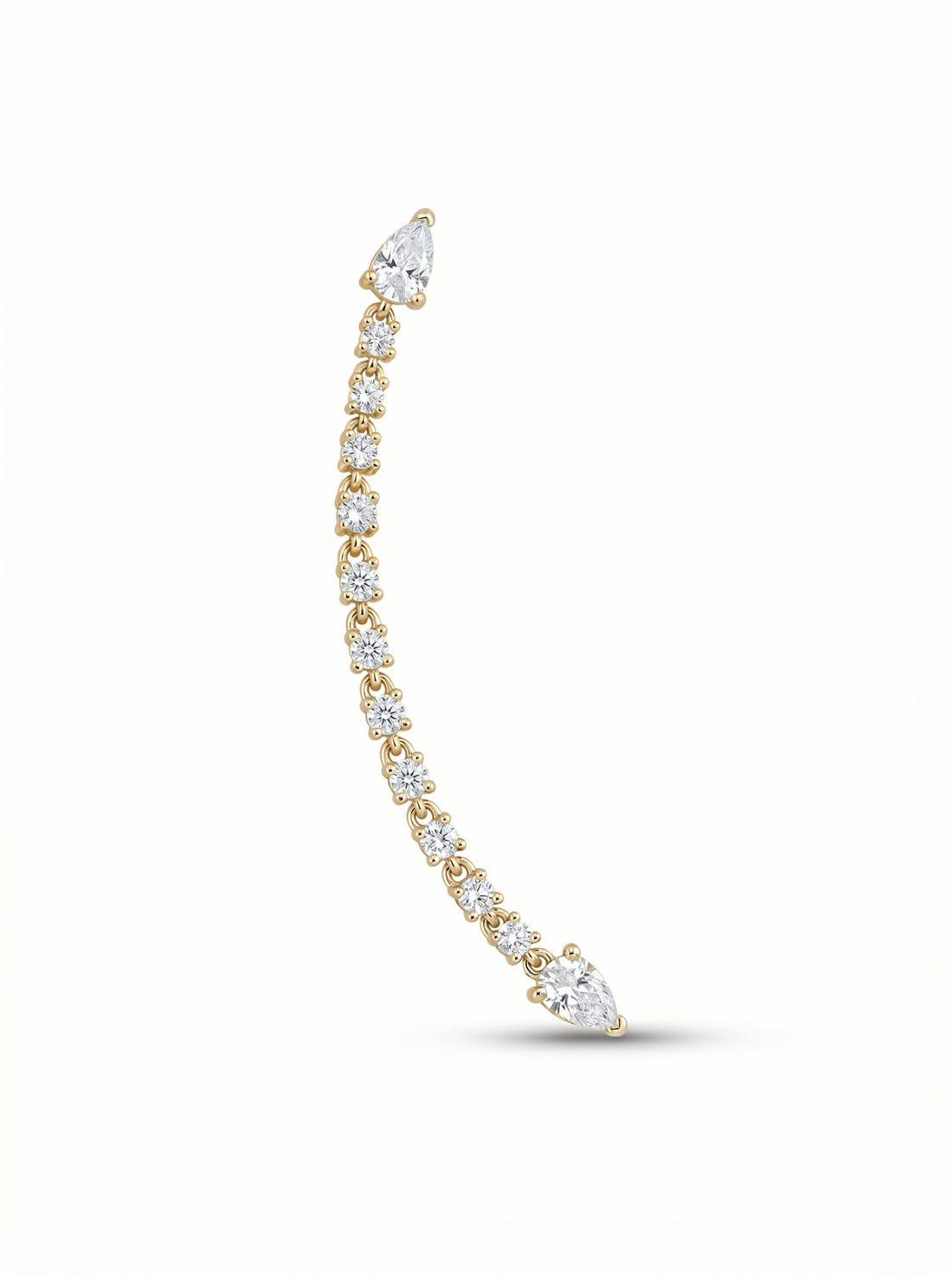 Pear Drop Tennis Earrings