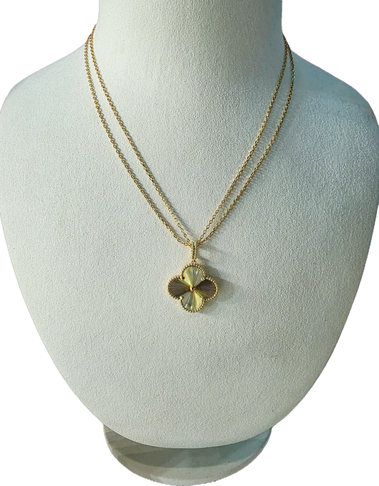 Golden Clover Strand Necklace