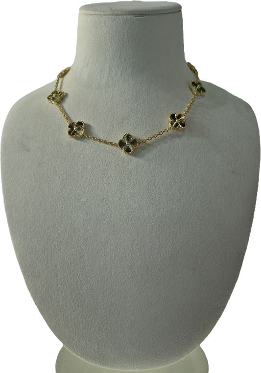 10 Clover Gold Necklace