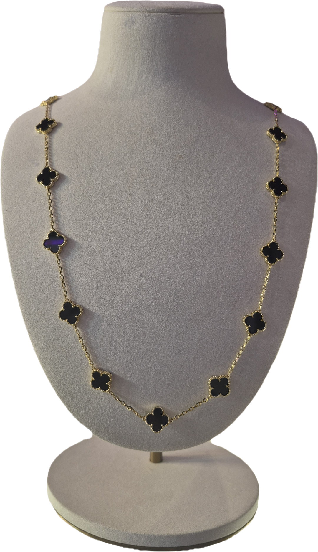 20 Clover Gold Black Necklace