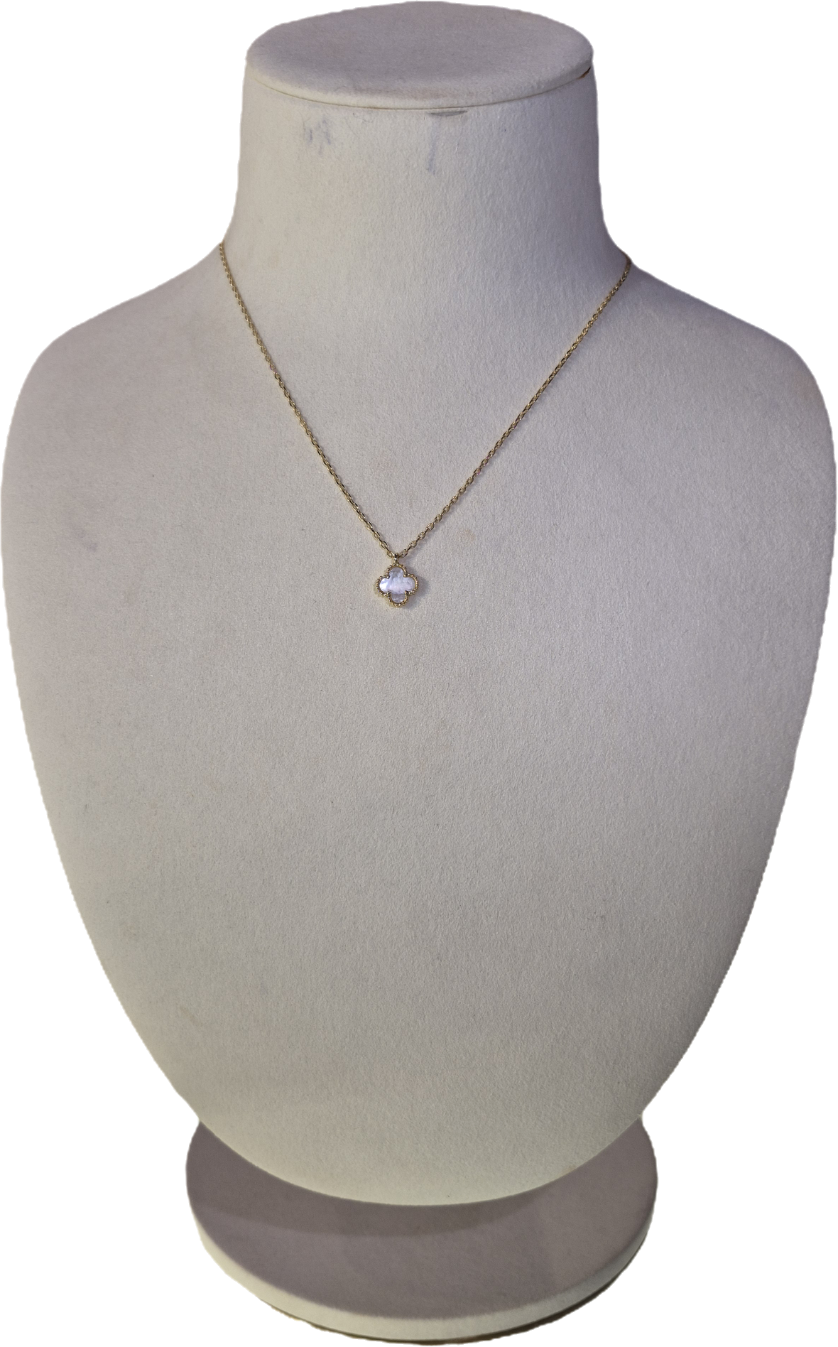 1 Clover Gold Small Mother of Pearl Necklace