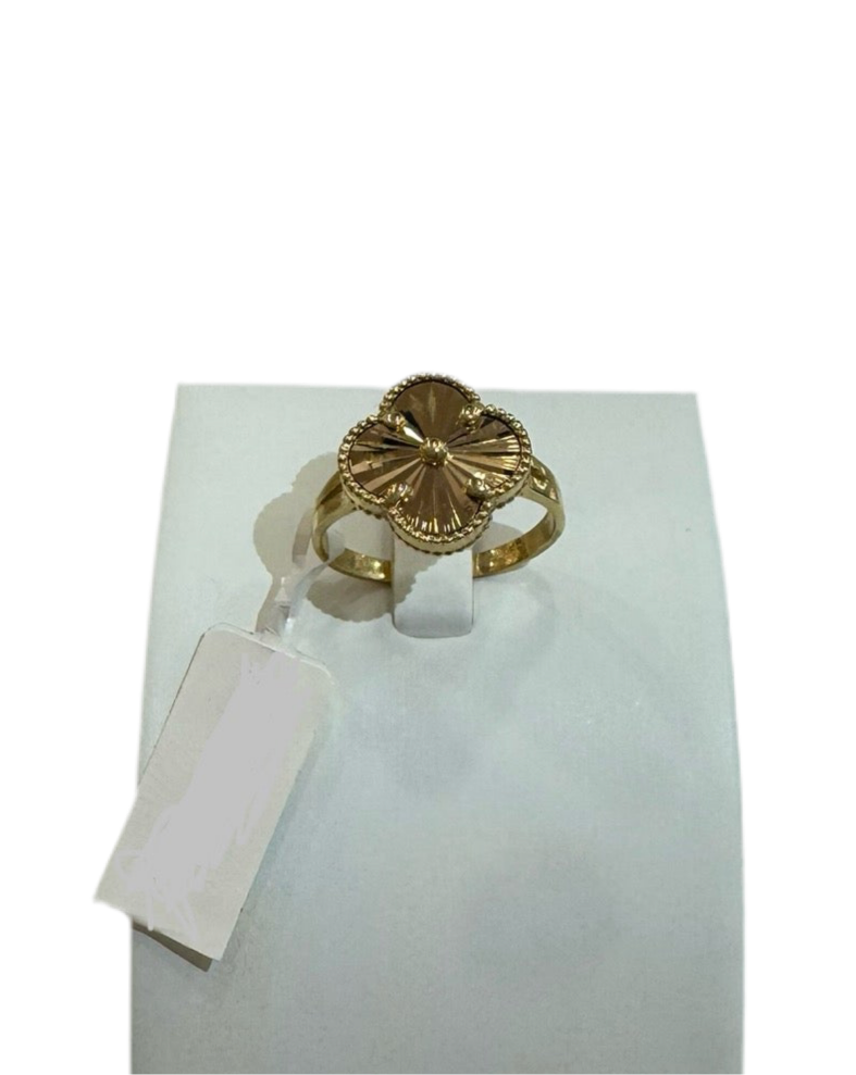Jasel Jewelry 14K gold plated Clover Ring with delicate design