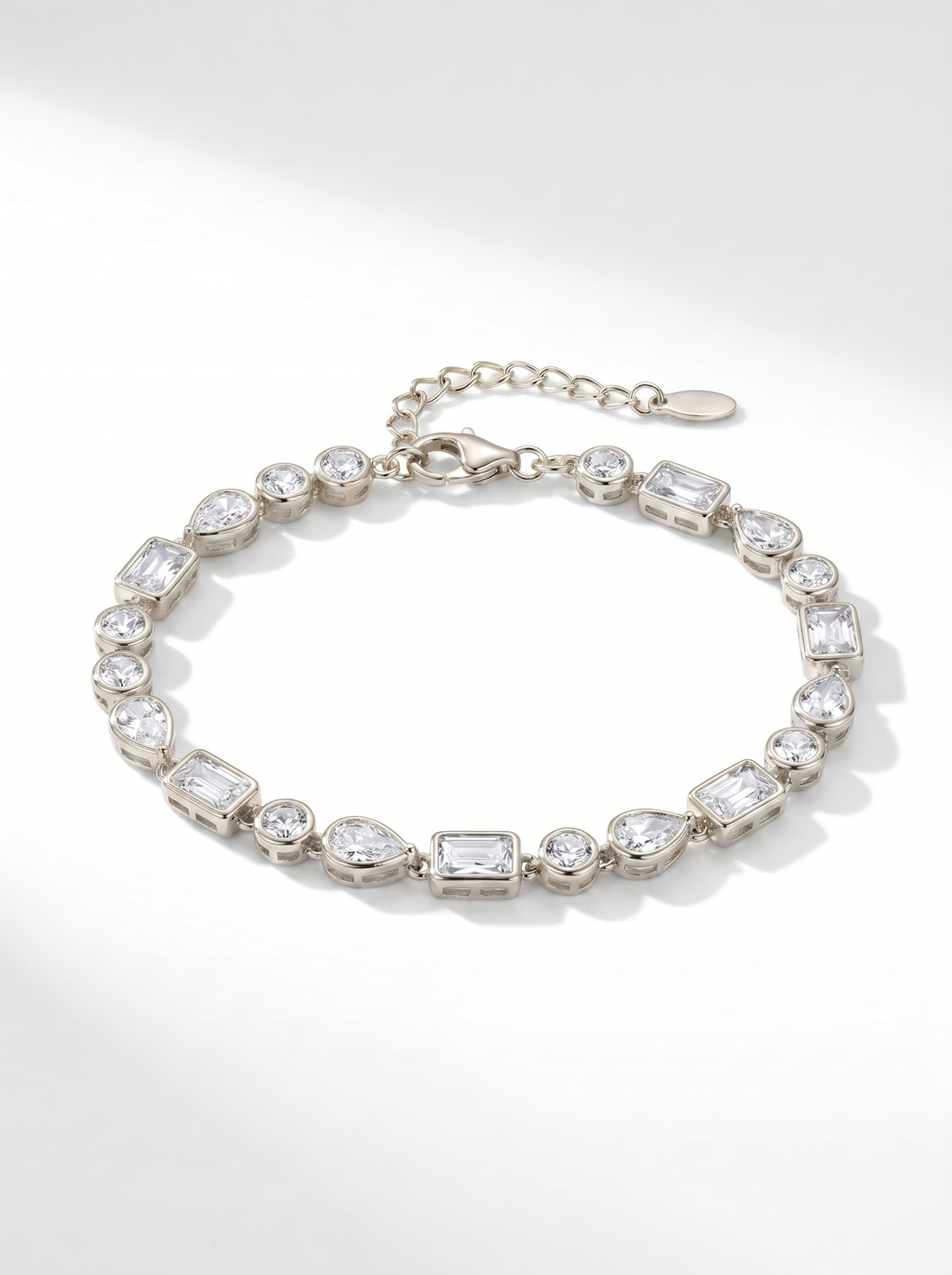 Mixed Cut Station Bracelet – Adjustable Length