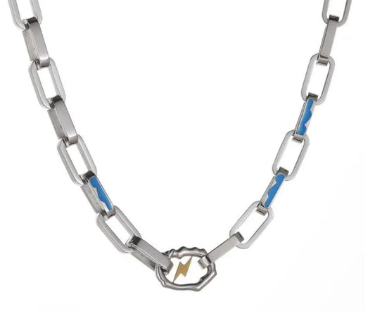 Blue Bolts Necklace