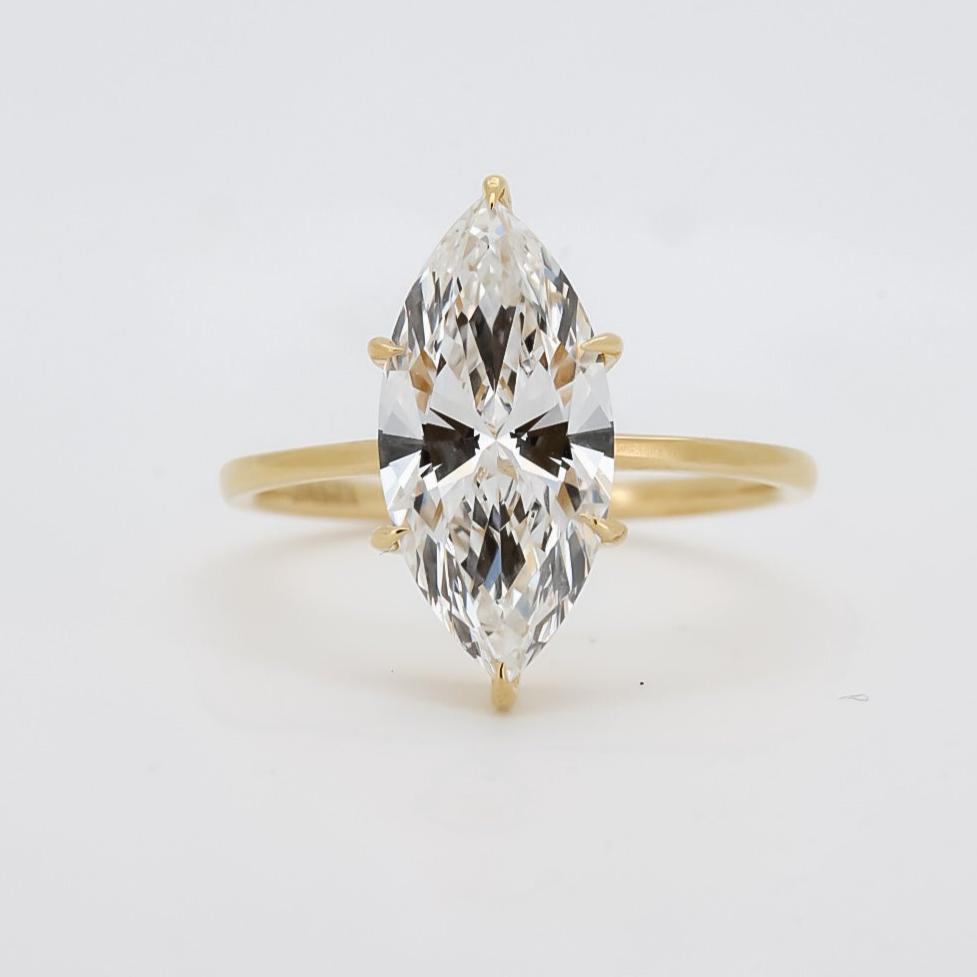 Elegant Marquise Diamond Gold Ring