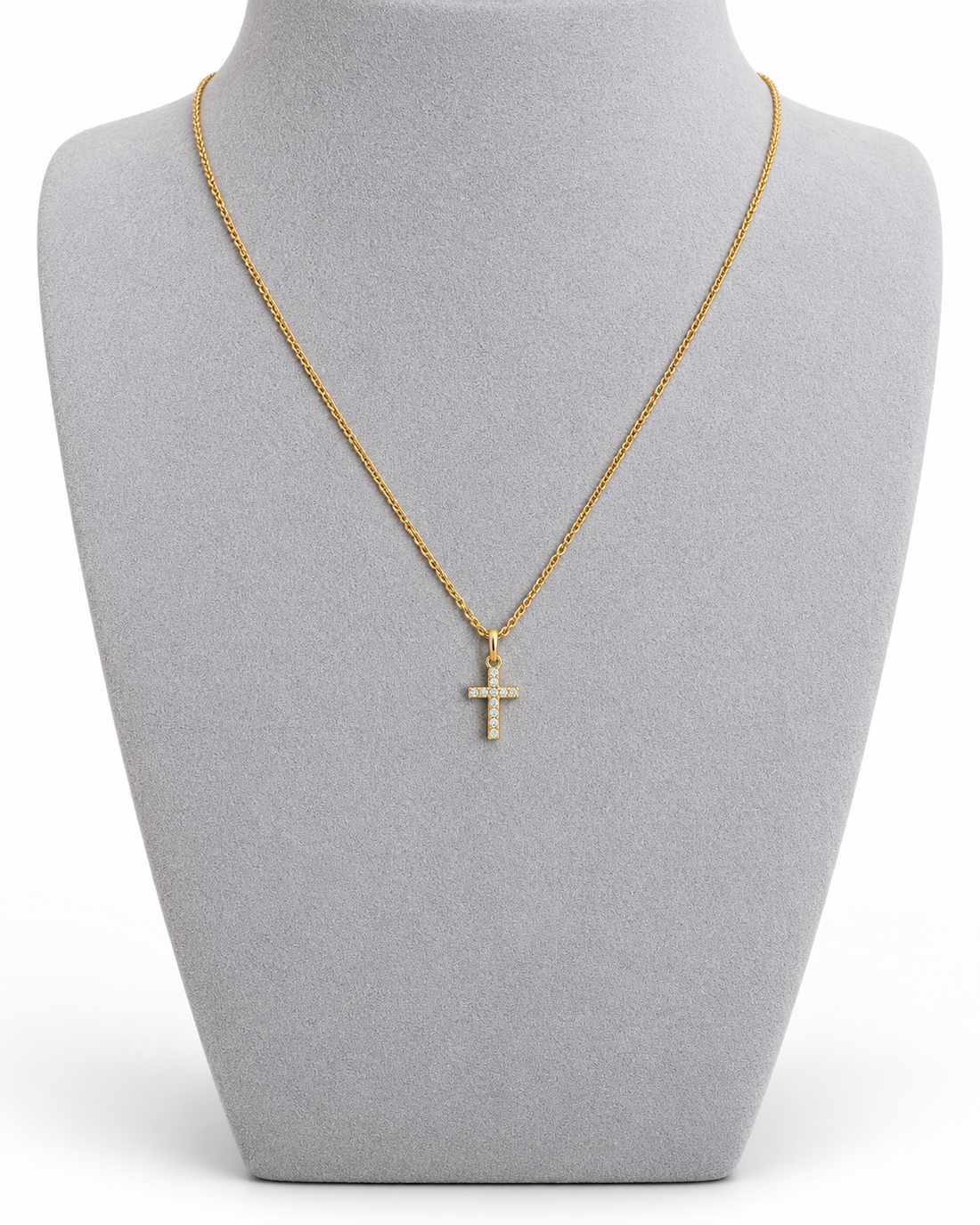 Mini Shimmer Cross Necklace