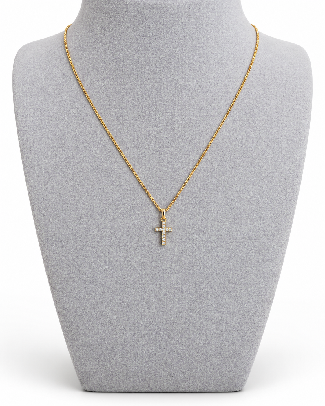 Mini Shimmer Cross Necklace