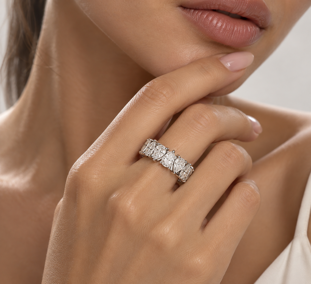 Pear Radiance Eternity Ring – Pre Order