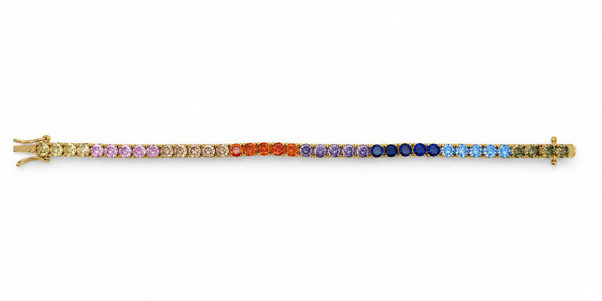Rainbow Tennis Bracelet