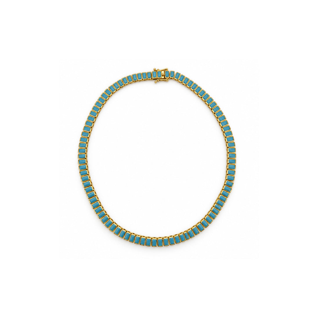 Turquoise Beam Tennis Necklace