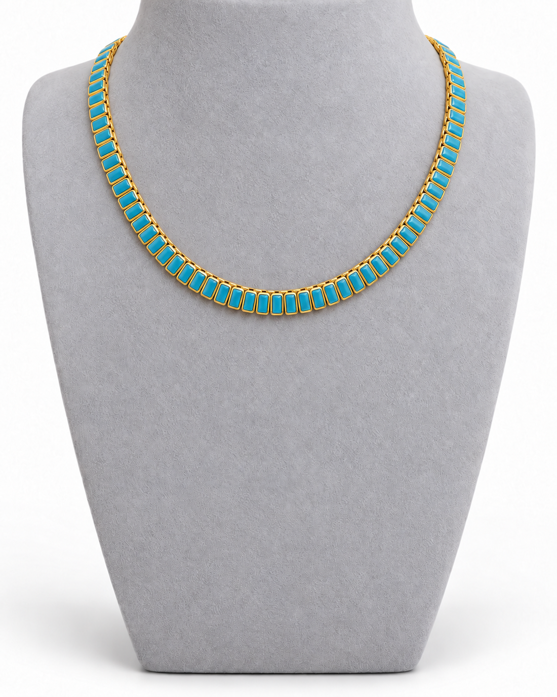 Turquoise Beam Tennis Necklace