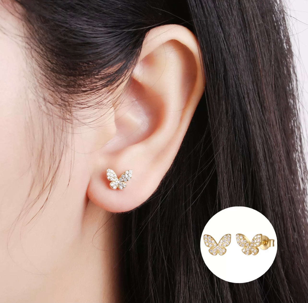 Sparkly Butterfly Earring