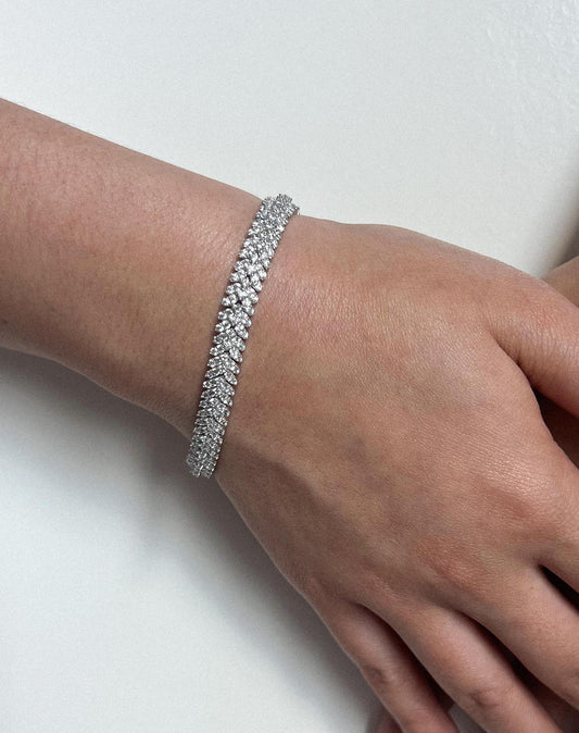 Stardust Silver Tennis Bracelet