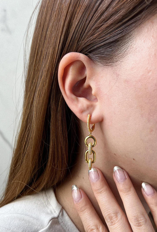 Halo Gold Earrings