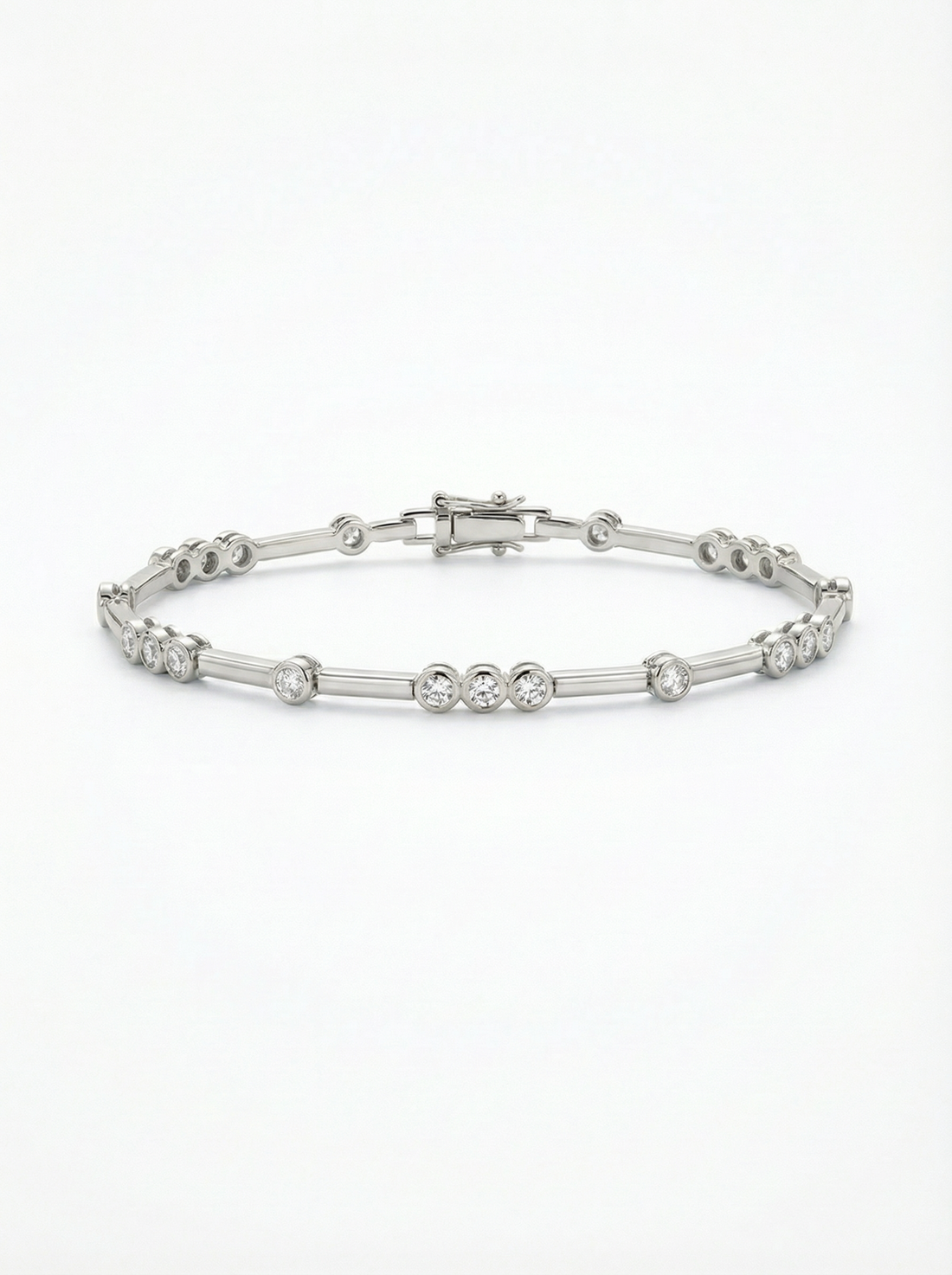 Link Chain Triple Stone Bracelet